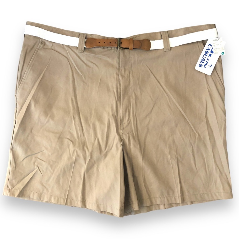 NWT Vintage Tan Belted Bermuda Shorts
